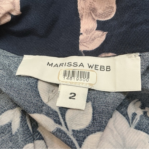 Marissa Webb Blue and Pink Long Sleeve Wrap Dress Size S GUC - Picture 6 of 6